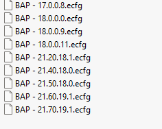 BAP ecfg files